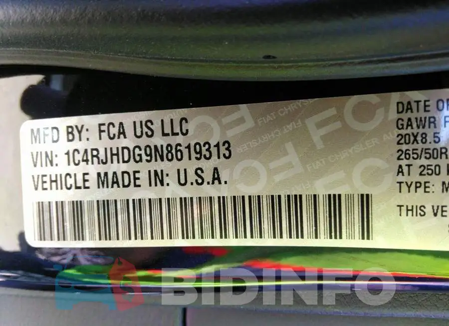 1C4RJHDG9N8619313 Photo# 9