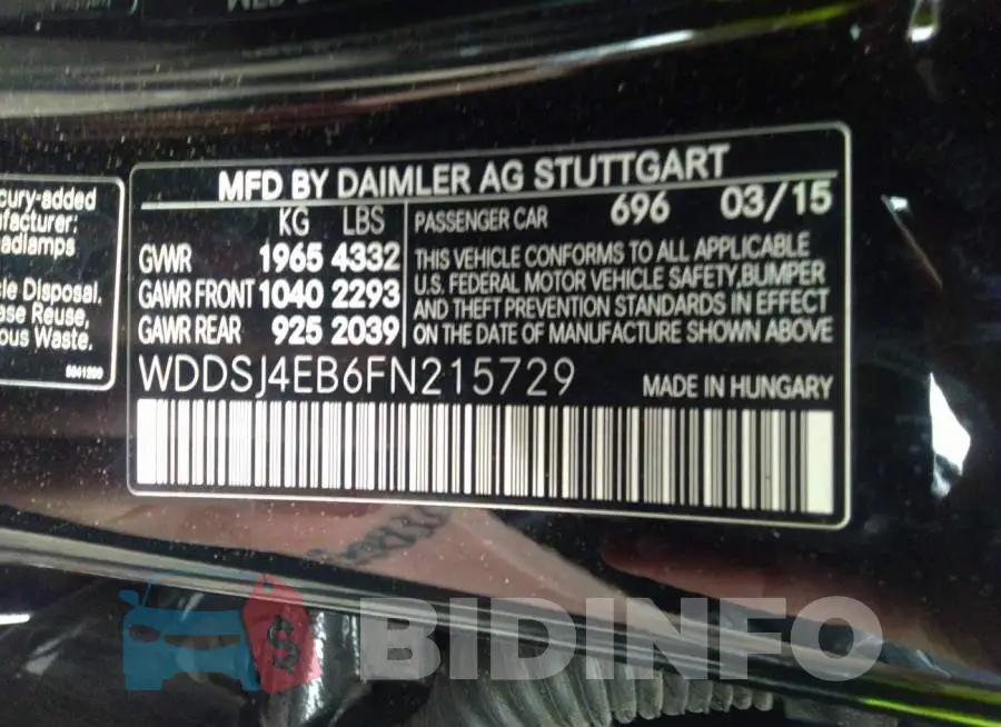 WDDSJ4EB6FN215729 Photo# 9