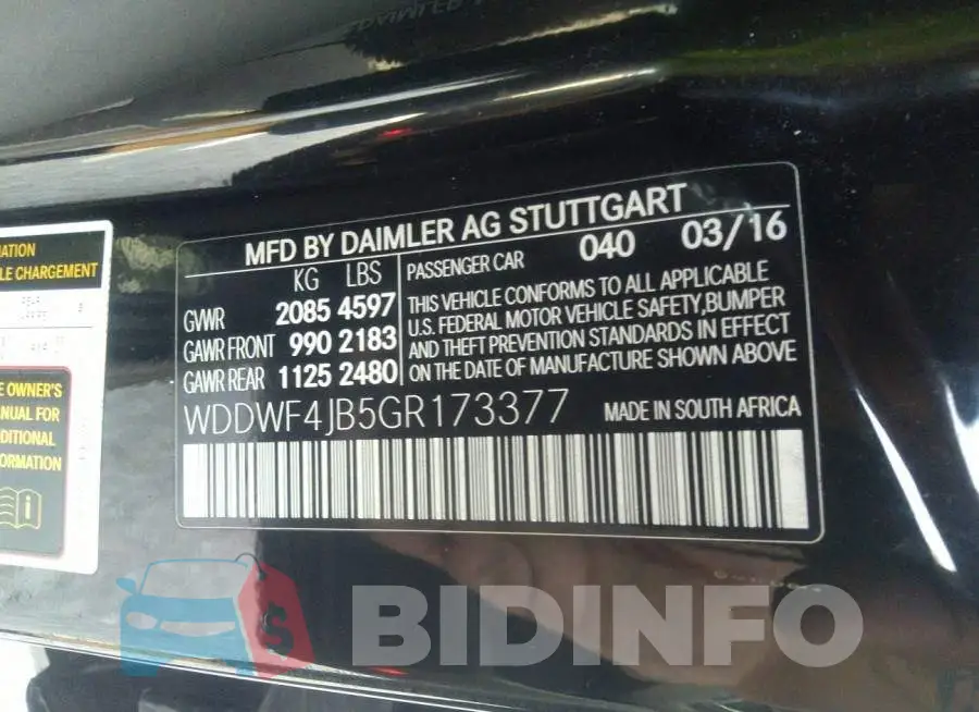WDDWF4JB5GR173377 Photo# 9
