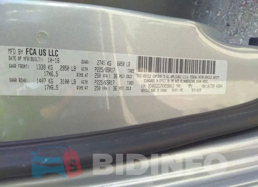 2C4RDGEG7KR558012 Photo# 9