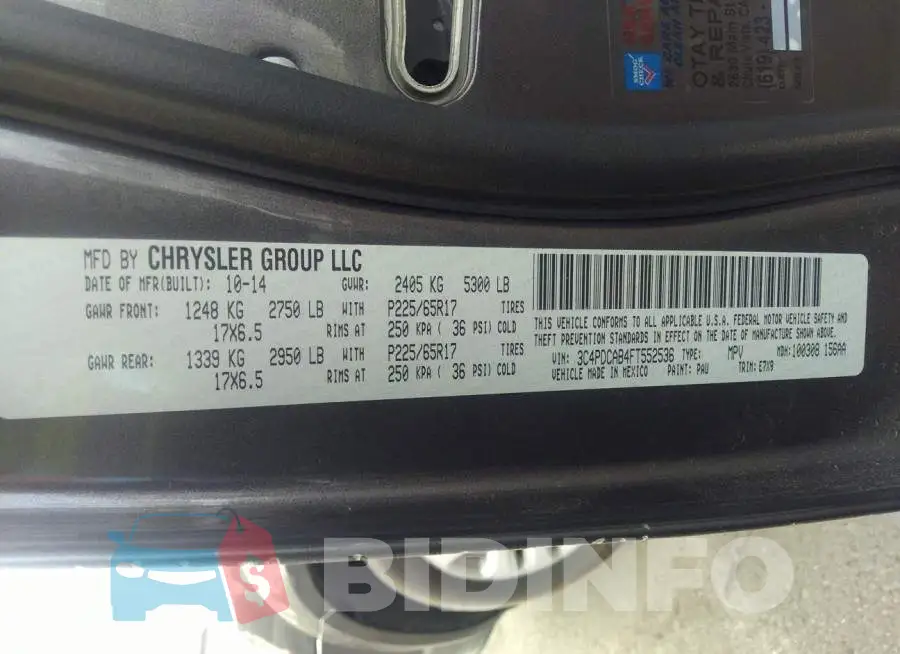 3C4PDCAB4FT552536 Photo# 9