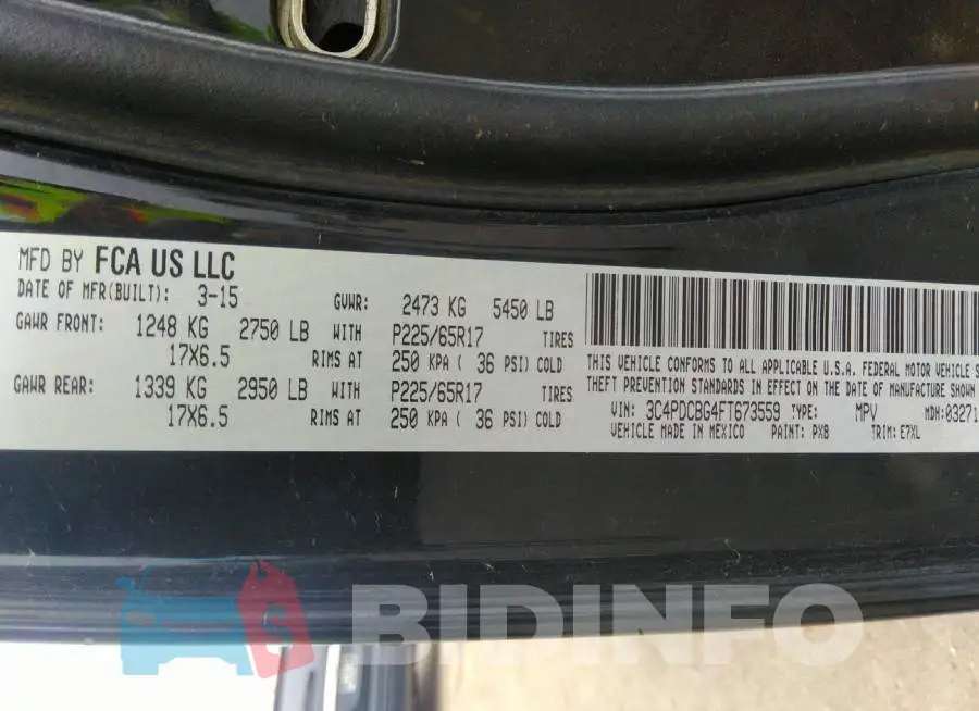 3C4PDCBG4FT673559 Photo# 9