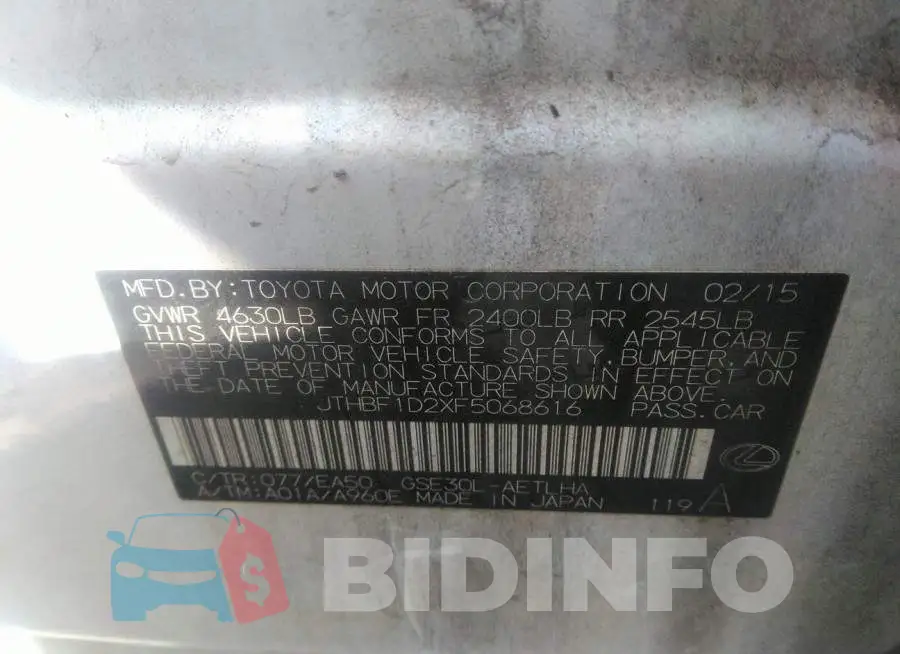 JTHBF1D2XF5068616 Photo# 9