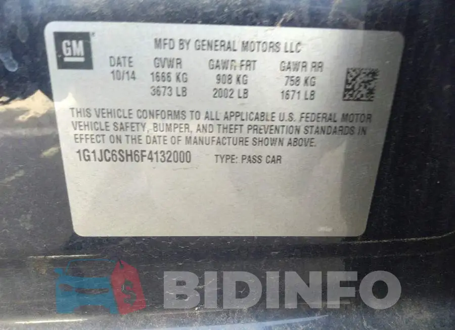 1G1JC6SH6F4132000 Photo# 9