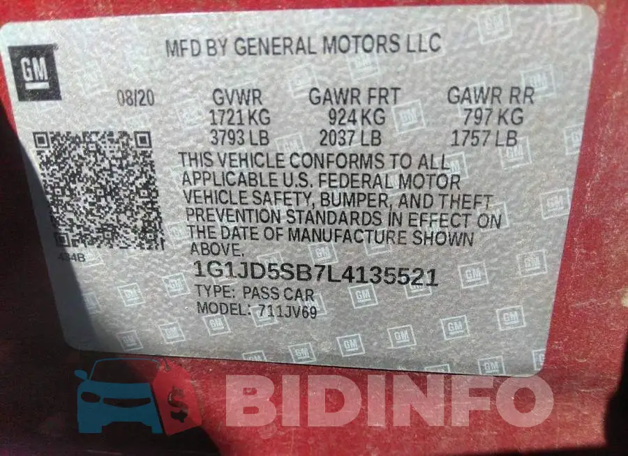 1G1JD5SB7L4135521 Photo# 9