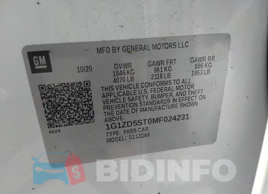 1G1ZD5ST0MF024231 Photo# 9