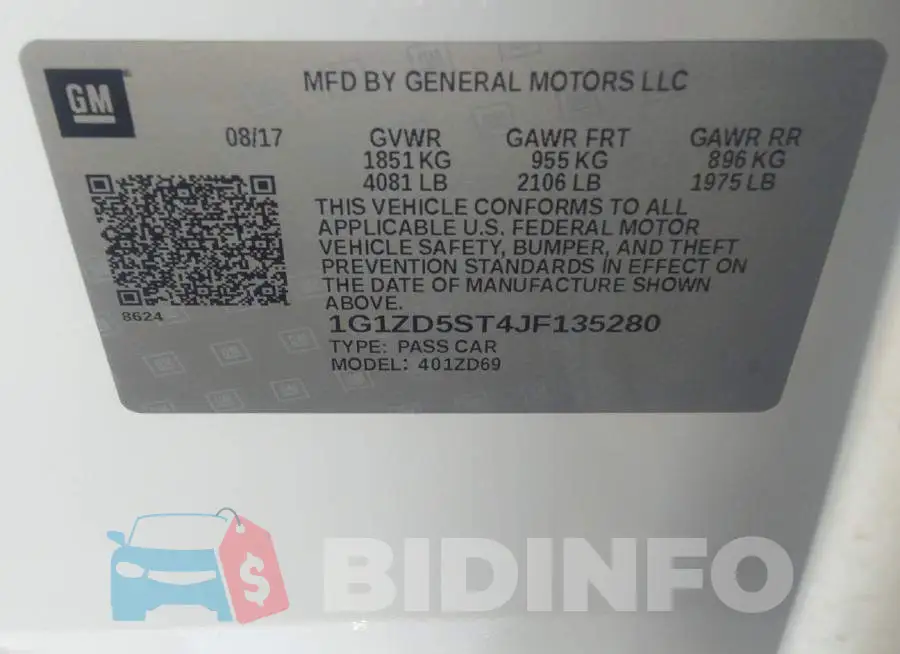 1G1ZD5ST4JF135280 Photo# 9