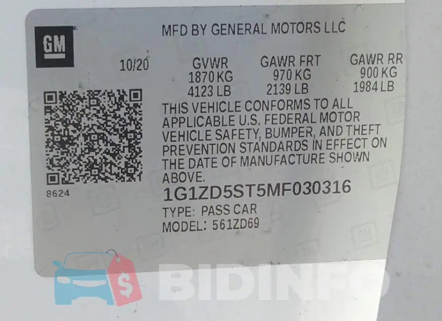 1G1ZD5ST5MF030316 Photo# 9