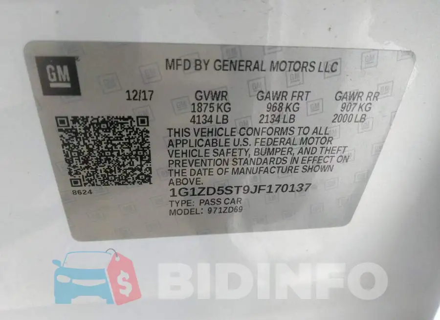 1G1ZD5ST9JF170137 Photo# 9