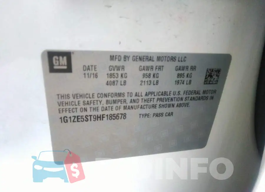 1G1ZE5ST9HF185678 Photo# 9