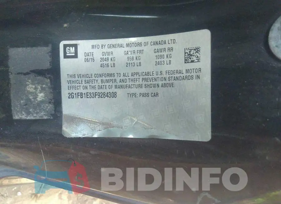 2G1FB1E33F9284308 Photo# 9