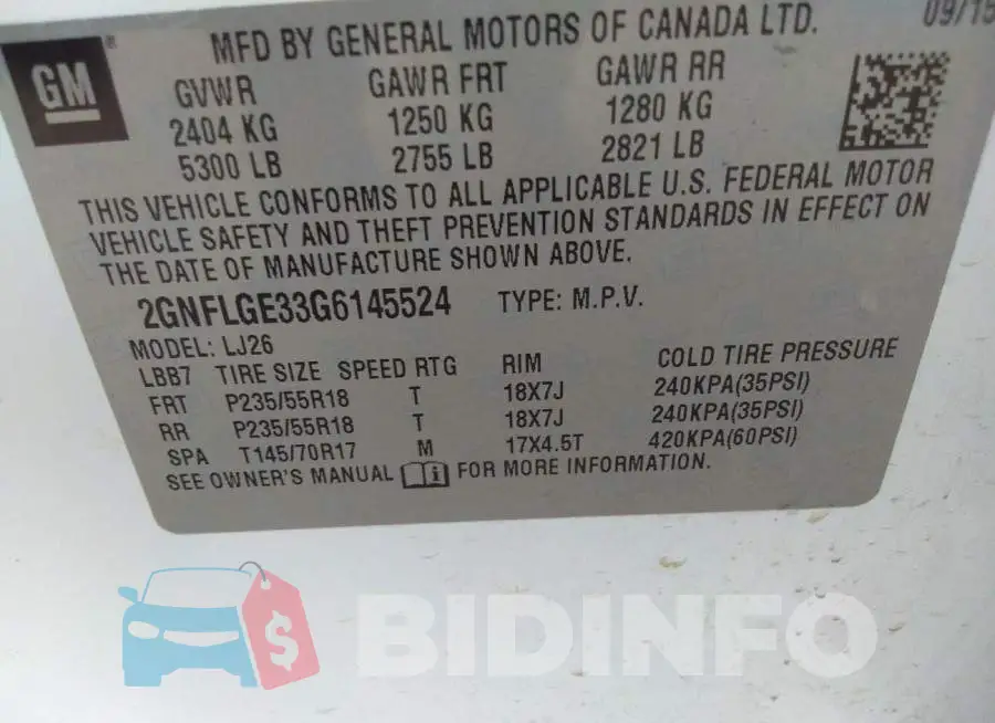 2GNFLGE33G6145524 Photo# 9