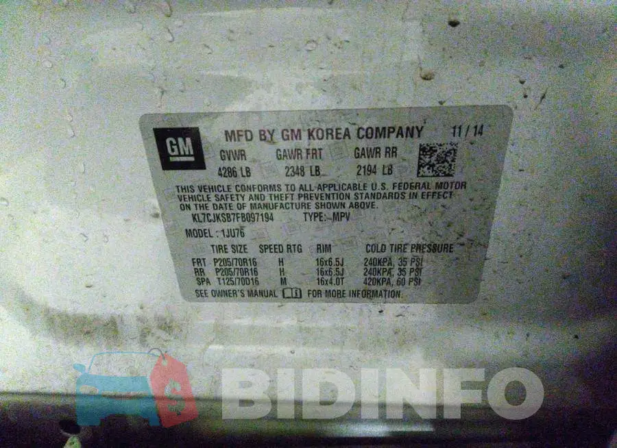 KL7CJKSB7FB097194 Photo# 9