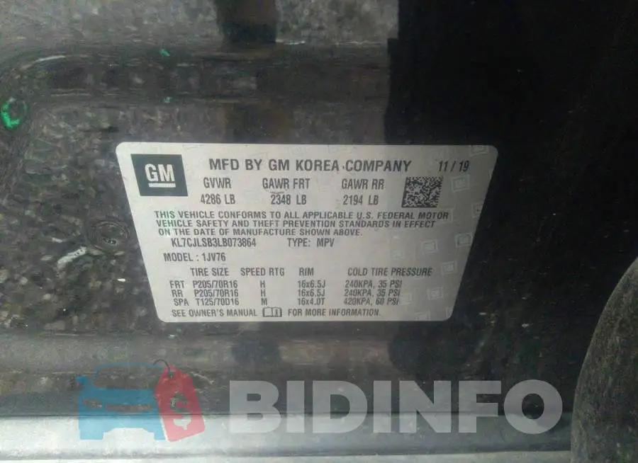 KL7CJLSB3LB073864 Photo# 9