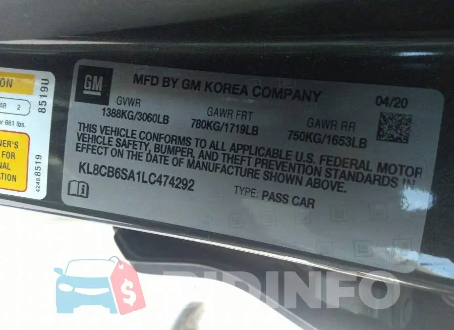 KL8CB6SA1LC474292 Photo# 9