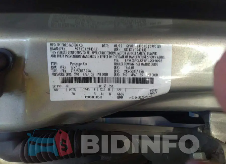 1FADP3J21FL231095 Photo# 9