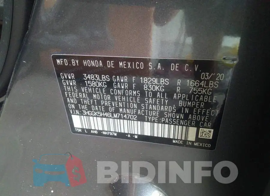 3HGGK5H46LM714702 Photo# 9