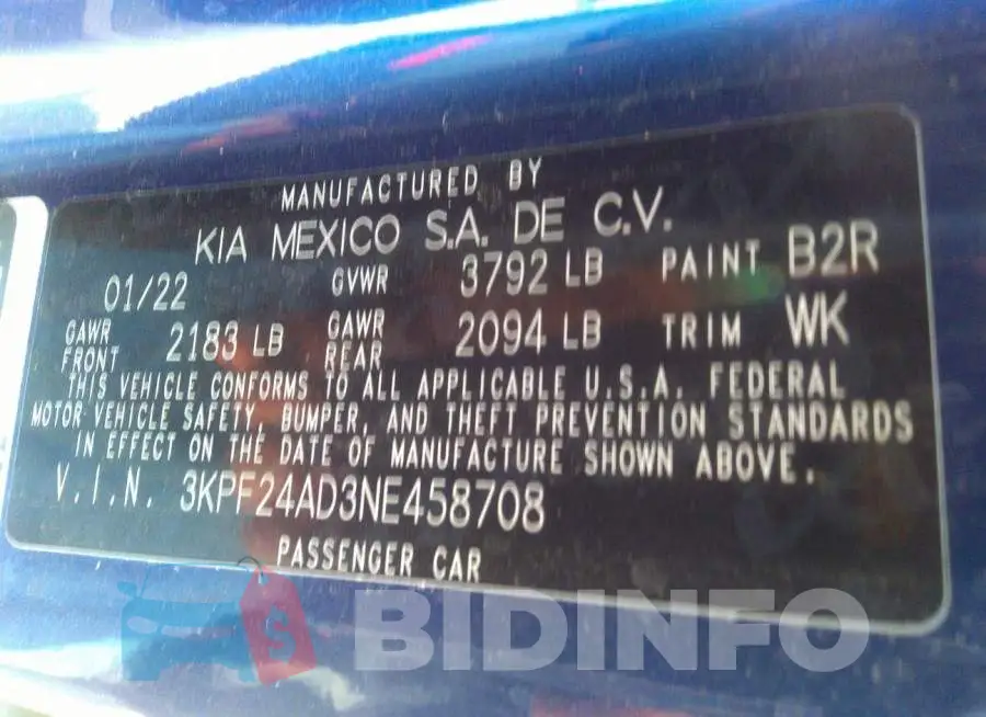 3KPF24AD3NE458708 Photo# 9
