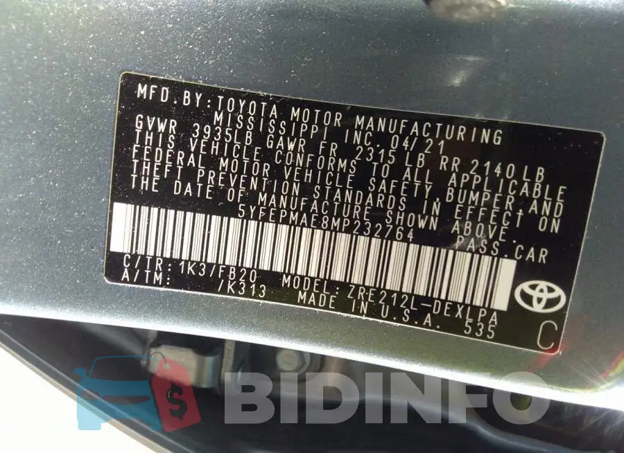 5YFEPMAE8MP232764 Photo# 9