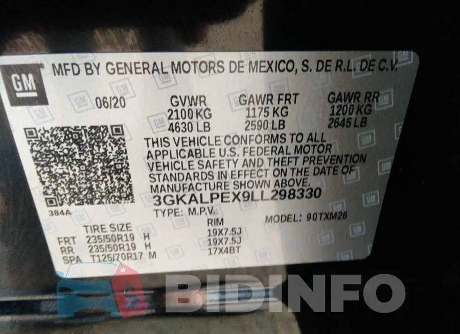 3GKALPEX9LL298330 Photo# 9