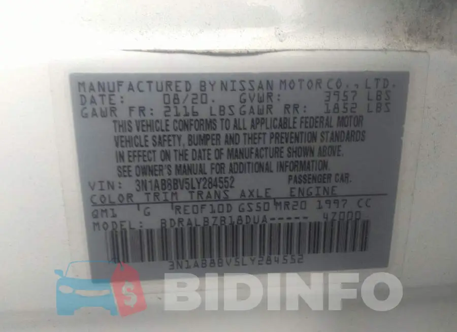 3N1AB8BV5LY284552 Photo# 9
