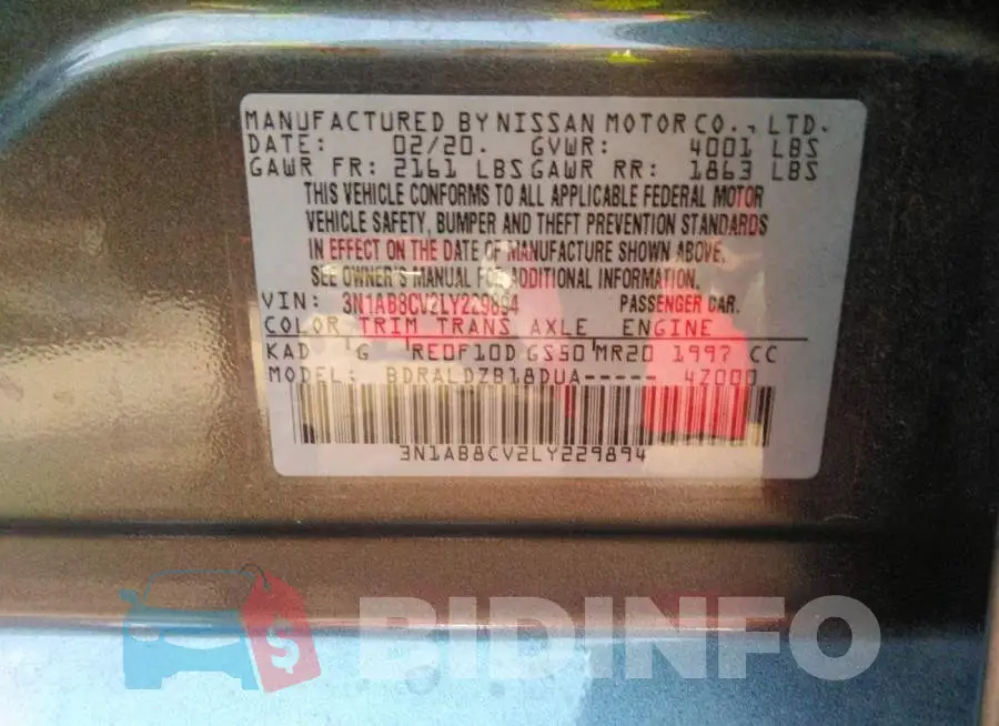 3N1AB8CV2LY229894 Photo# 9