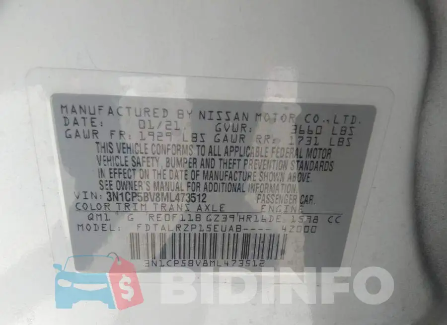 3N1CP5BV8ML473512 Photo# 9