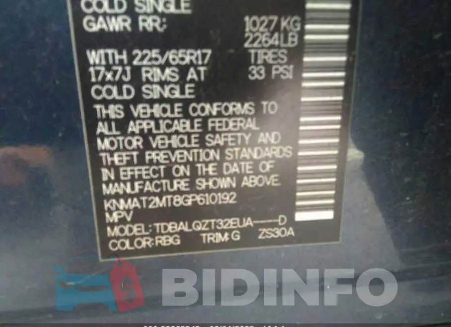 KNMAT2MT8GP610192 Photo# 9