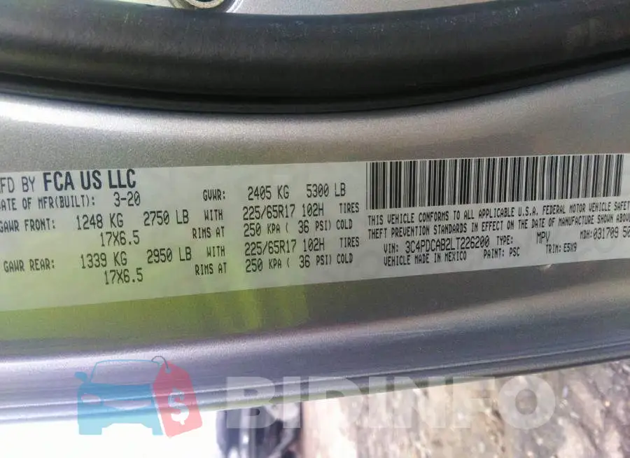 3C4PDCAB2LT226200 Photo# 9