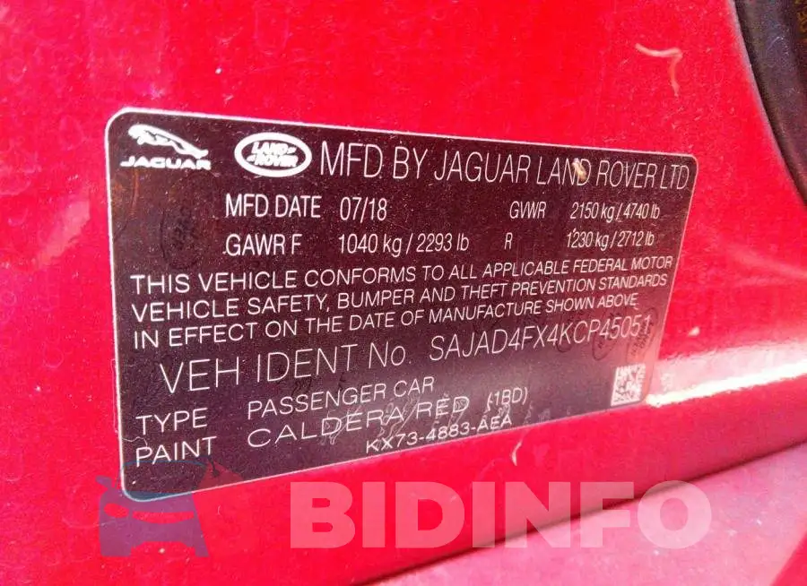 SAJAD4FX4KCP45051 Photo# 9
