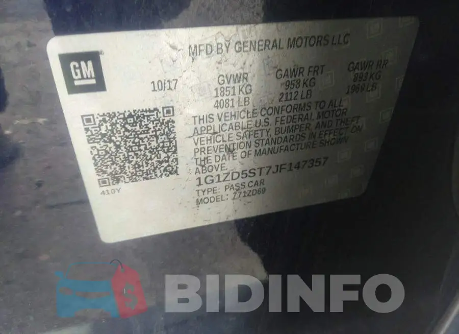 1G1ZD5ST7JF147357 Photo# 9