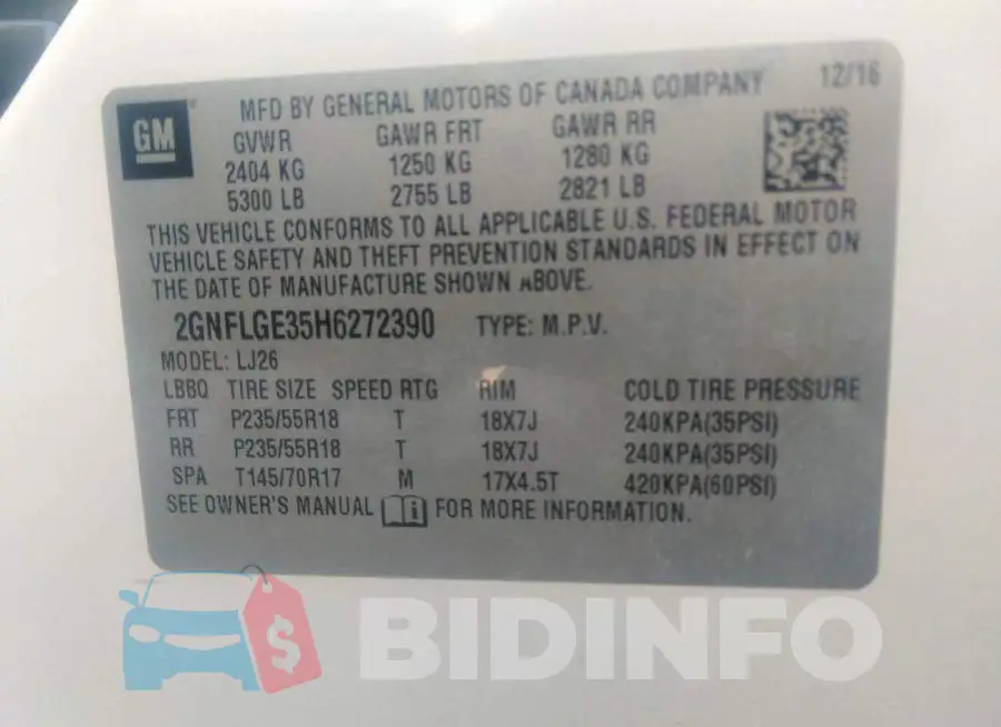 2GNFLGE35H6272390 Photo# 9