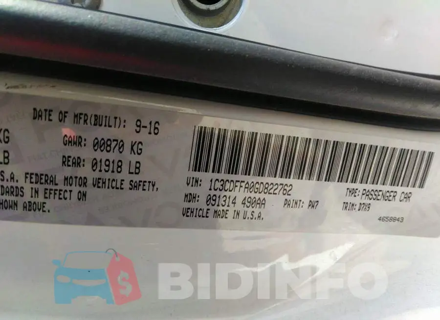 1C3CDFFA0GD822762 Photo# 9
