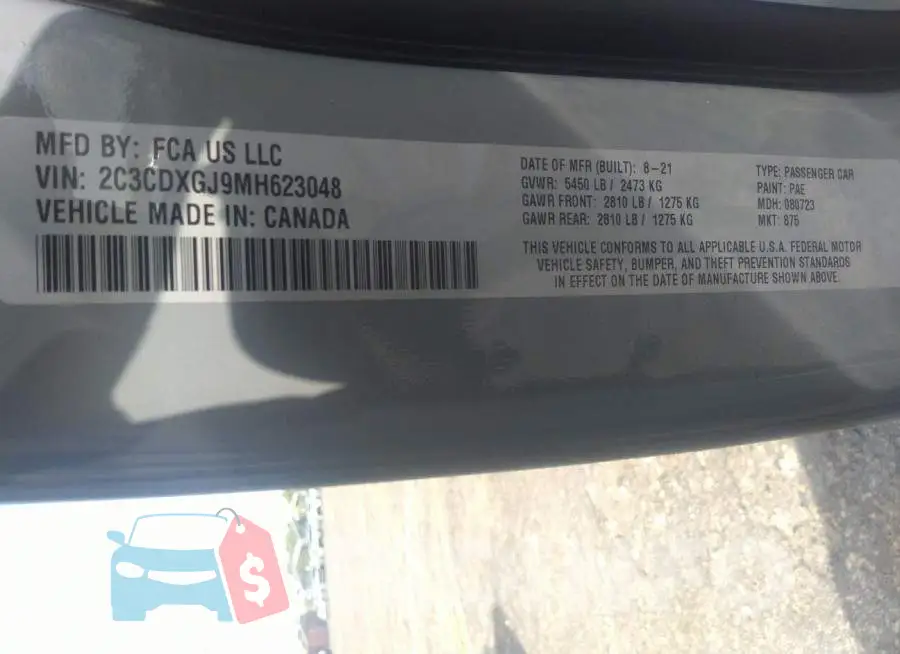 2C3CDXGJ9MH623048 Photo# 9