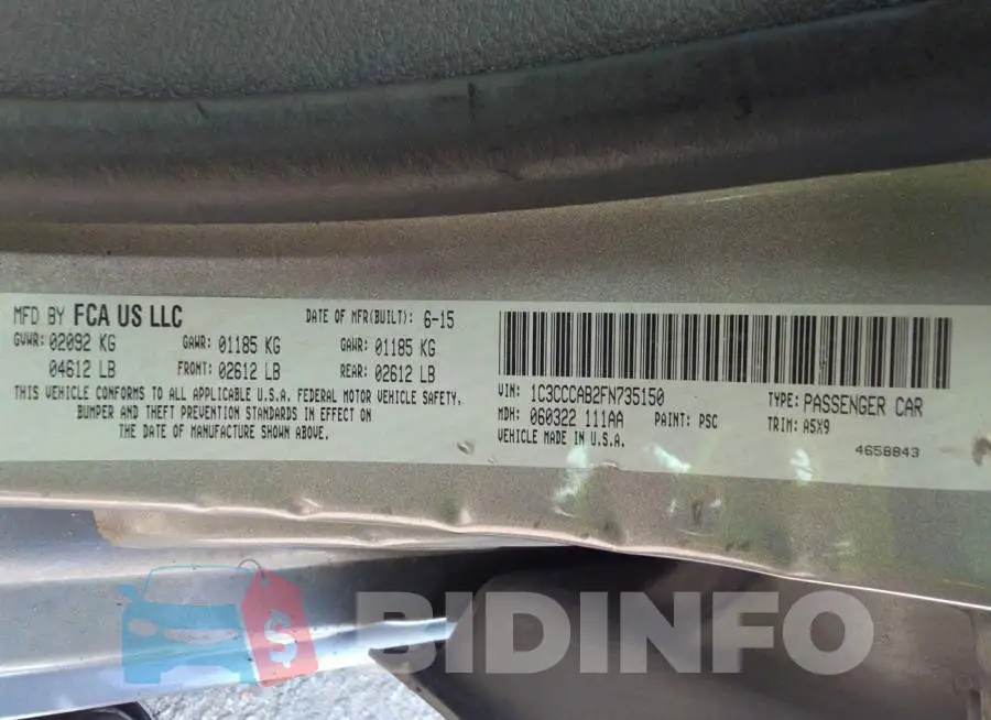 1C3CCCAB2FN735150 Photo# 9