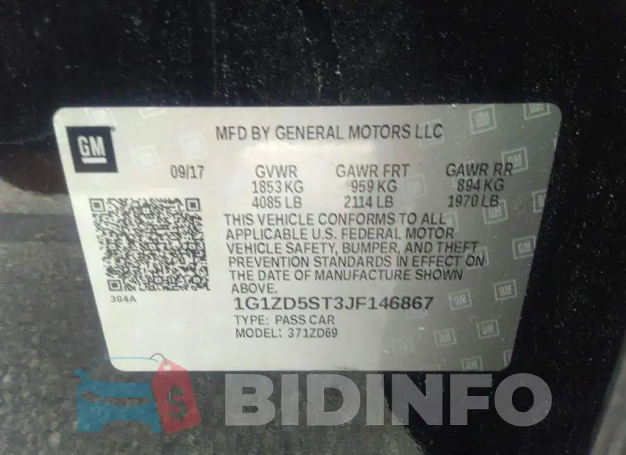 1G1ZD5ST3JF146867 Photo# 9