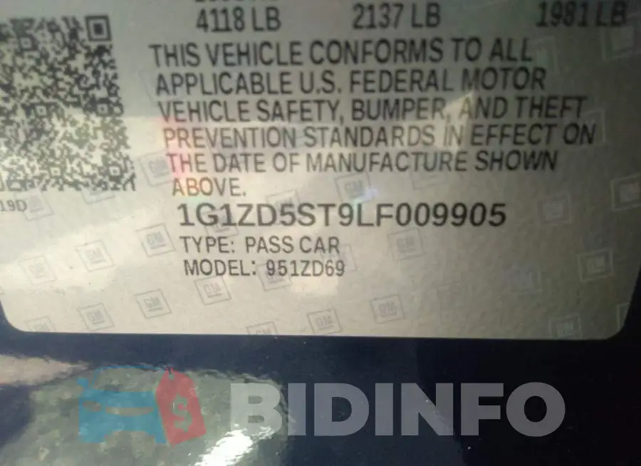 1G1ZD5ST9LF009905 Photo# 9