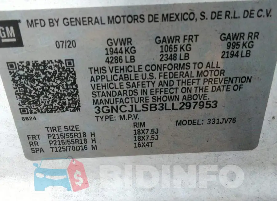 3GNCJLSB3LL297953 Photo# 9