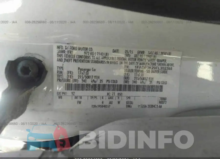 1FADP3K29FL302395 Photo# 9