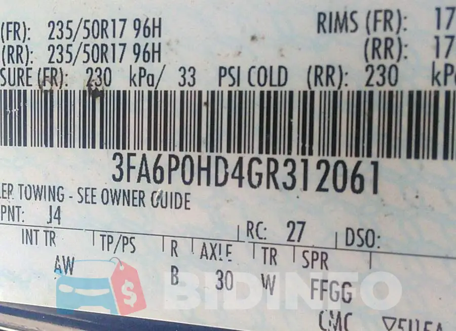 3FA6P0HD4GR312061 Photo# 9