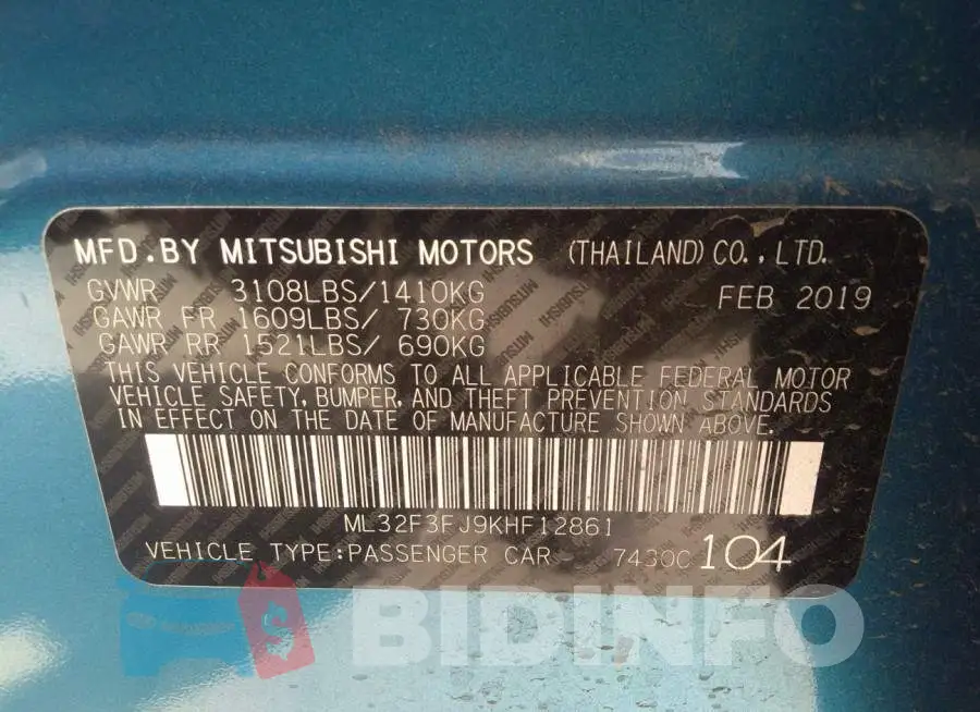 ML32F3FJ9KHF12861 Photo# 9