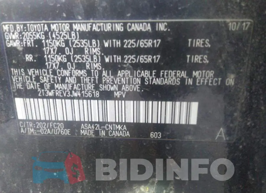 2T3WFREV3JW415618 Photo# 9