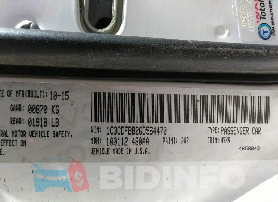 1C3CDFBB2GD564470 Photo# 9