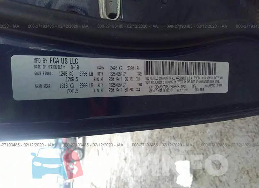 3C4PDCAB8JT509942 Photo# 9