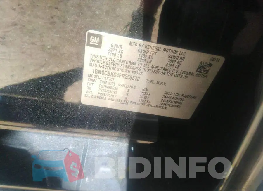 1GNSCBKC4FR253370 Photo# 9