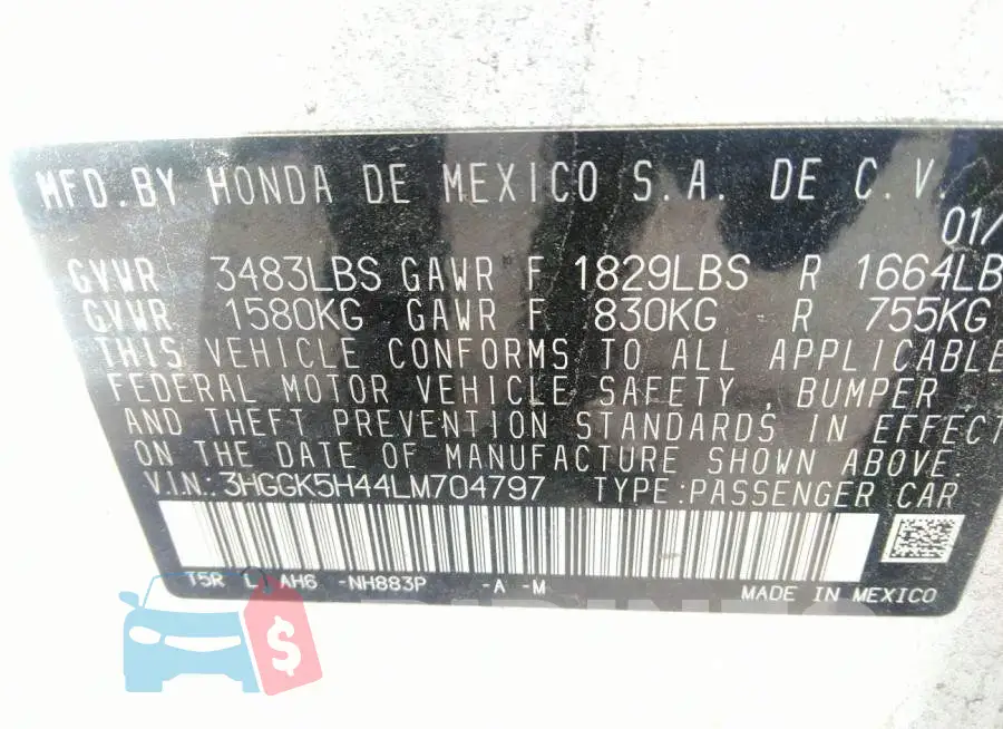 3HGGK5H44LM704797 Photo# 9