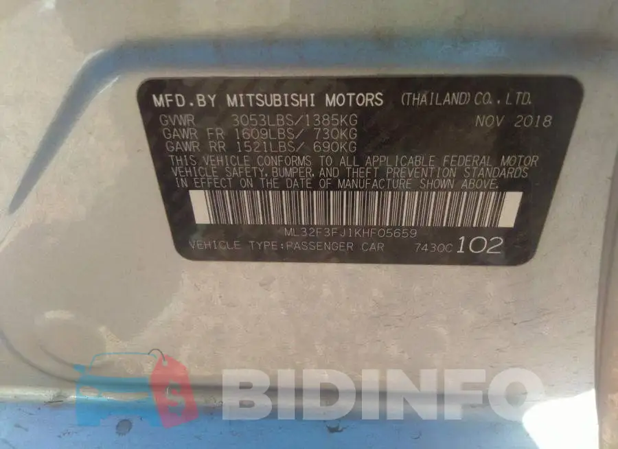 ML32F3FJ1KHF05659 Photo# 9