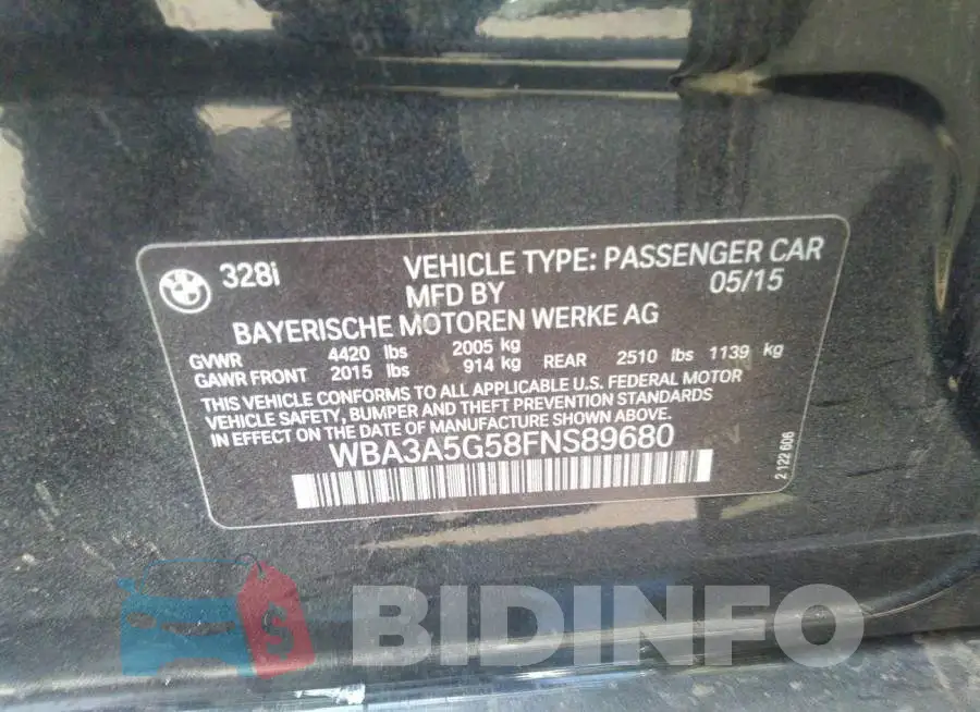 WBA3A5G58FNS89680 Photo# 9