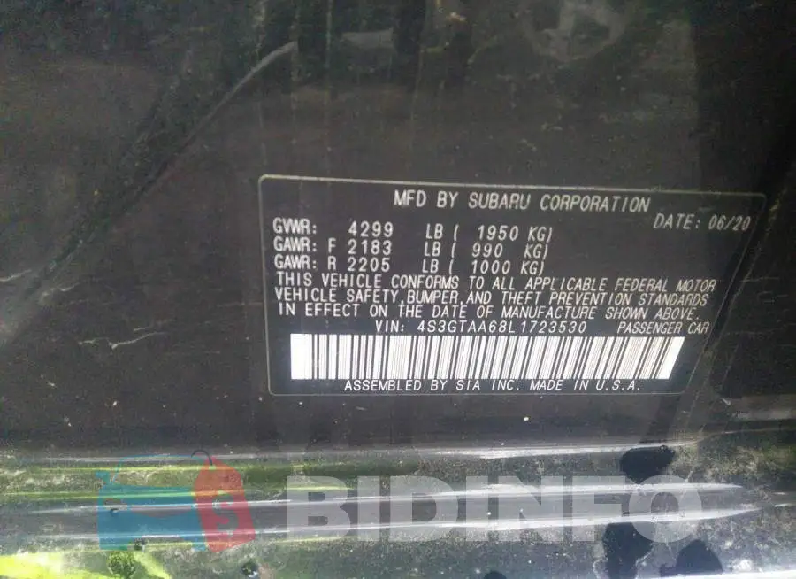 4S3GTAA68L1723530 Photo# 9