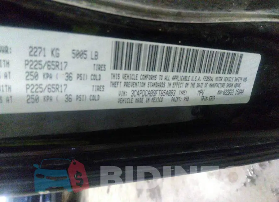 3C4PDCAB9FT654883 Photo# 9